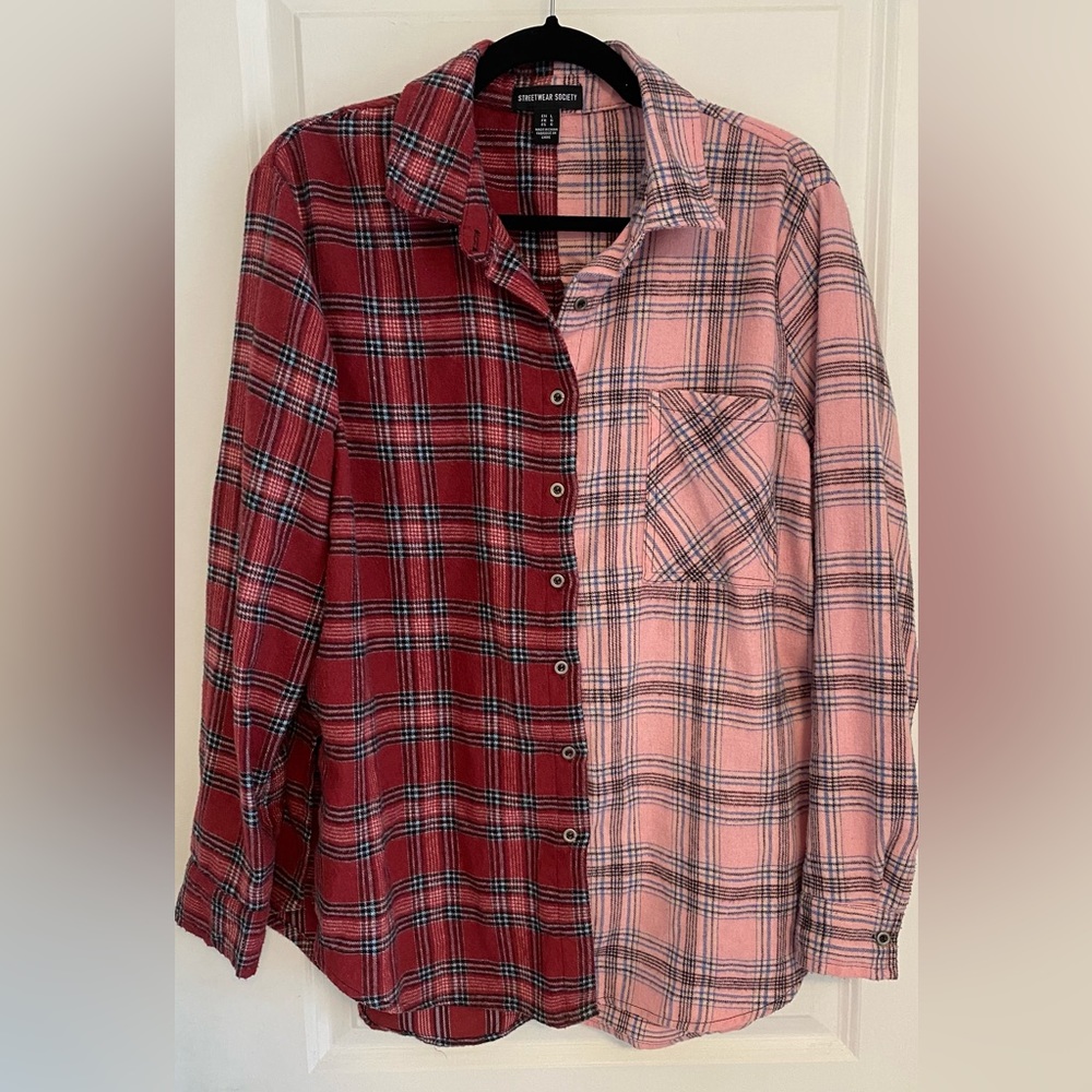 Two Tone Plaid Flannel - L